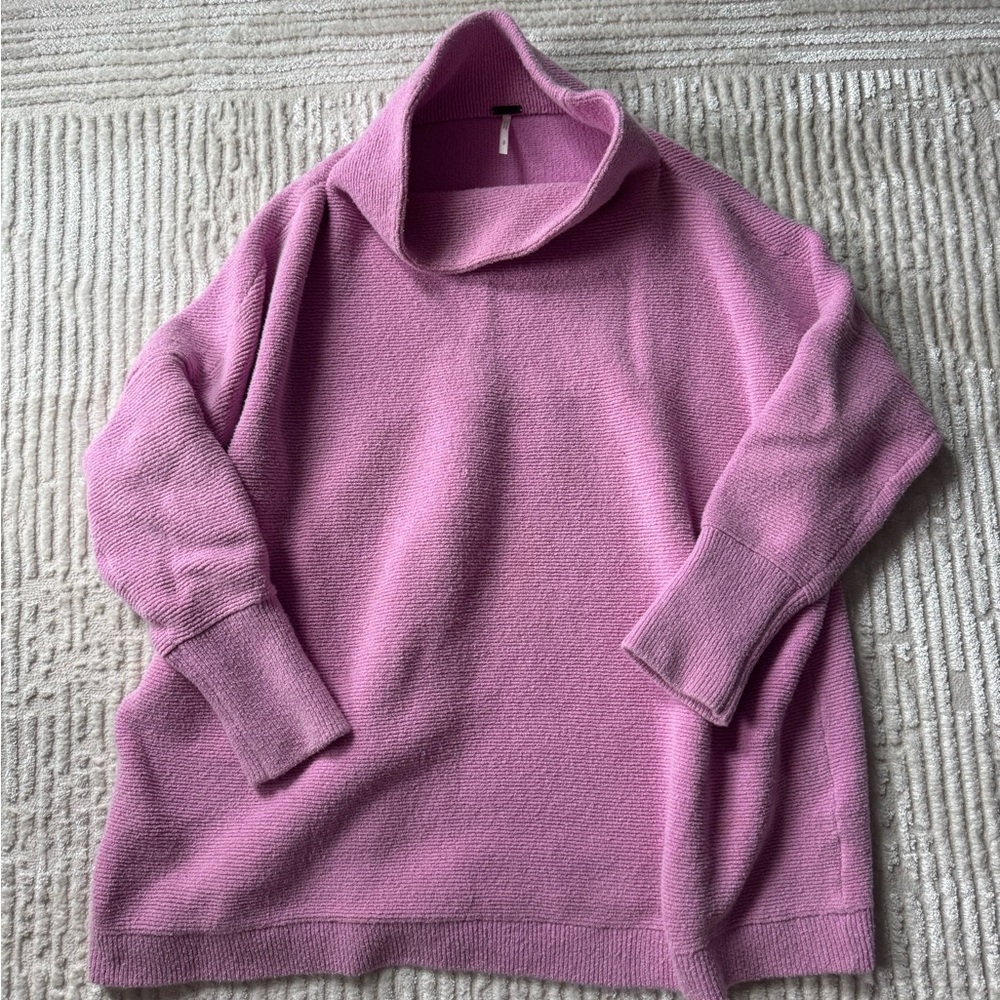 Free People Mauve Cowl Neck Sweater